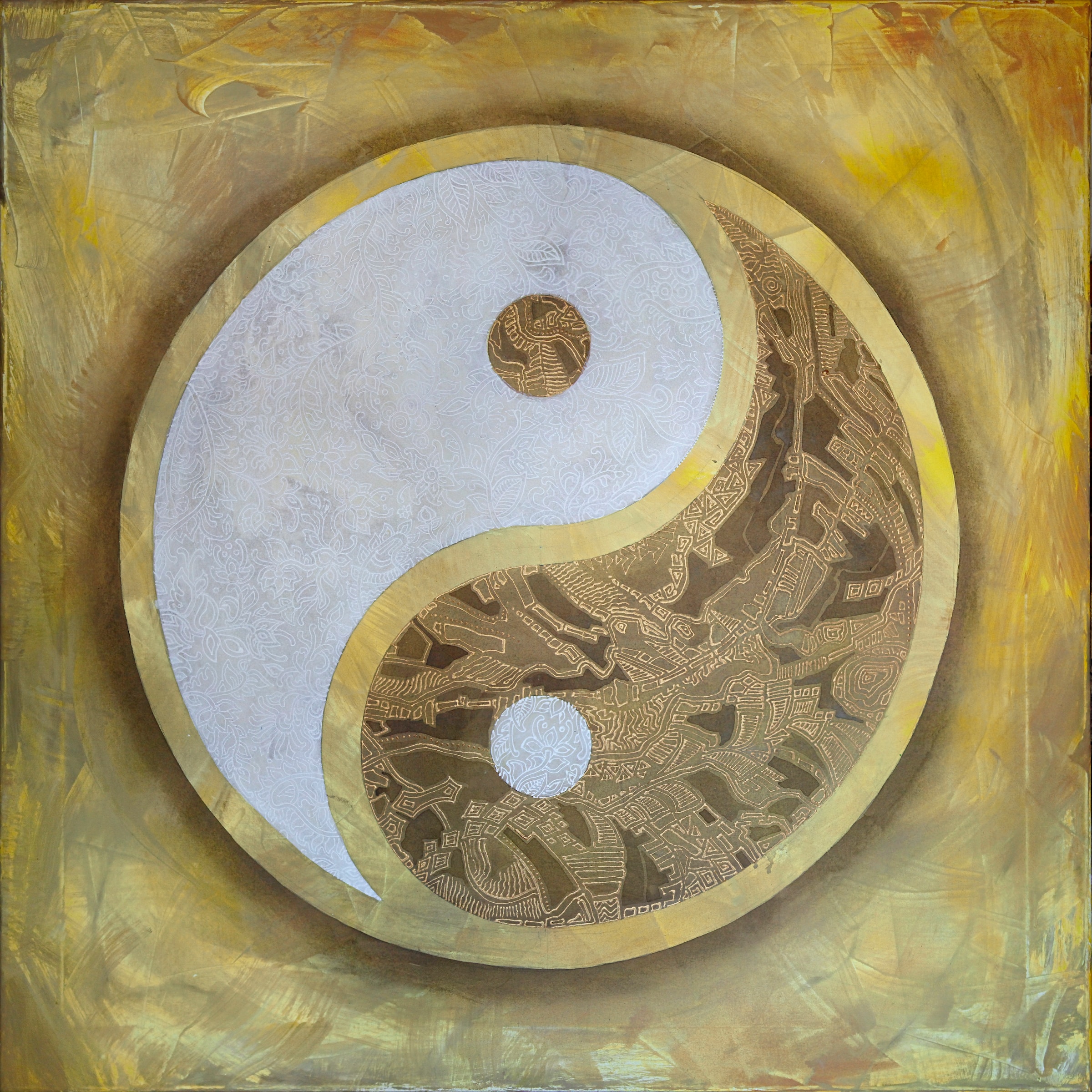 Yin Yang logo die elkaar verbinden