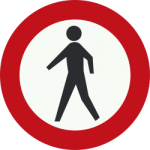 prohibited access pedestrian